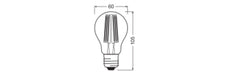 OSRAM LED Classic A Dimmbar E27 8.2W B-Klasse Glühbirne - 4099854065392