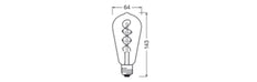 Vintage 1906 LED Edison E27 4W Dimmbar Gold Filament Glühbirne - 4099854090103