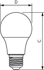 Philips CorePro Led A60 E27 4.9W 2700K Glühbirne - 8720169168954 [2 Stück]