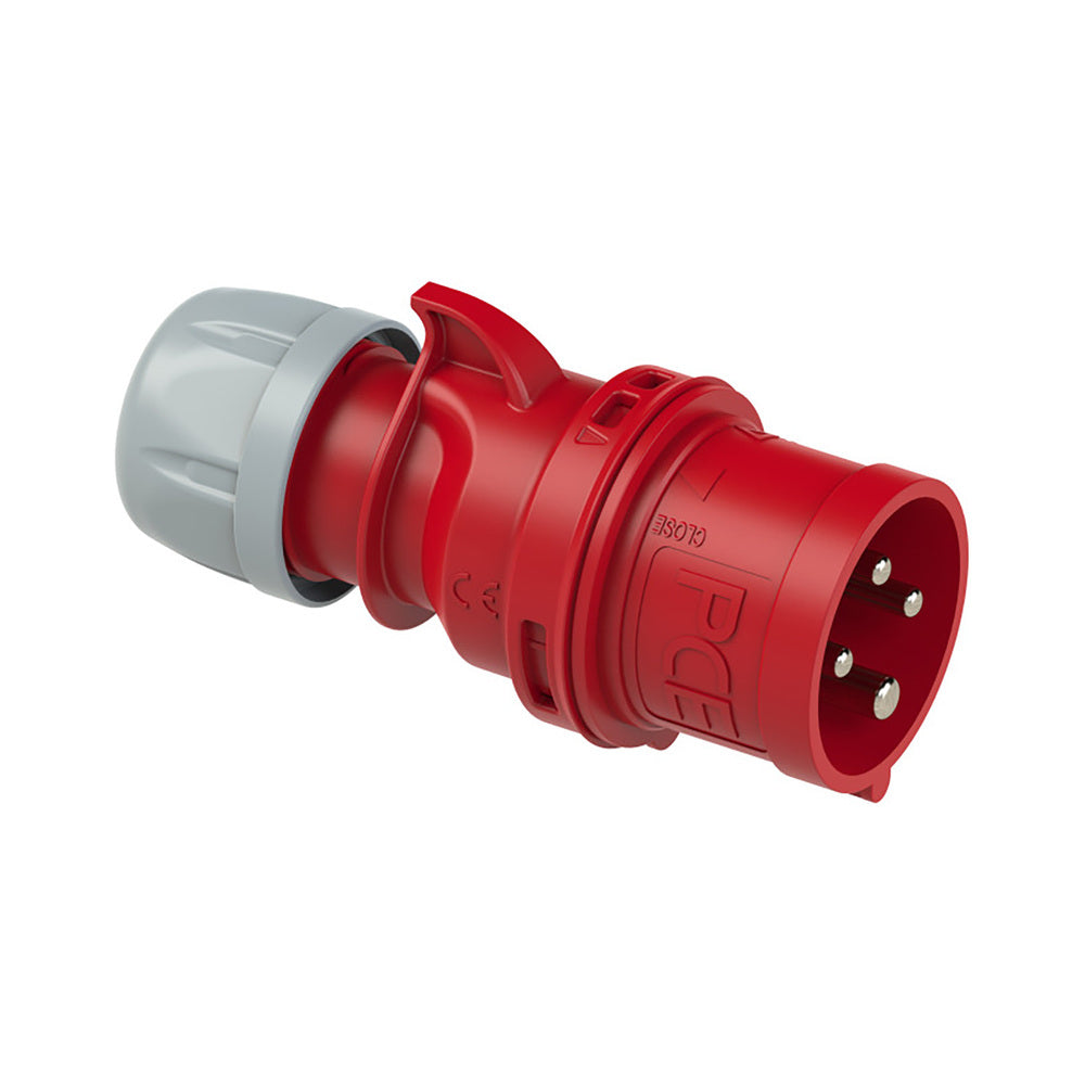 Industrieller CEE Stecker 32A 4P 400V IP44 Rot - 024-6V