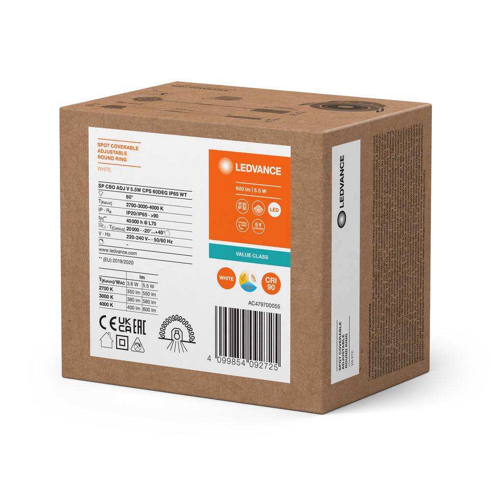 LEDVANCE Einstellbare CCT IP65 Spotlicht 5.5W - 4099854092725
