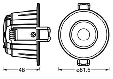 LEDVANCE 5.5W CCT Einstellbare IP65 Einbau Spotlicht - 4099854092701