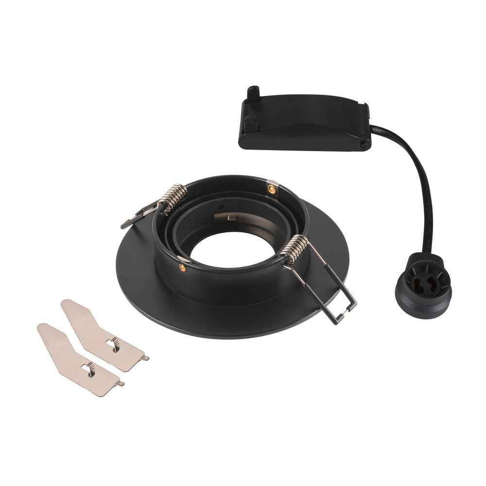 SLV Neue Tria 75 XL Runde GU10 Einbau Deckenleuchte Schwarz - 1007625