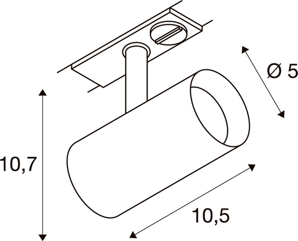 SLV Noblo LED Schienen Spot 8.4W Schwarz 2000-3000K - 1007352