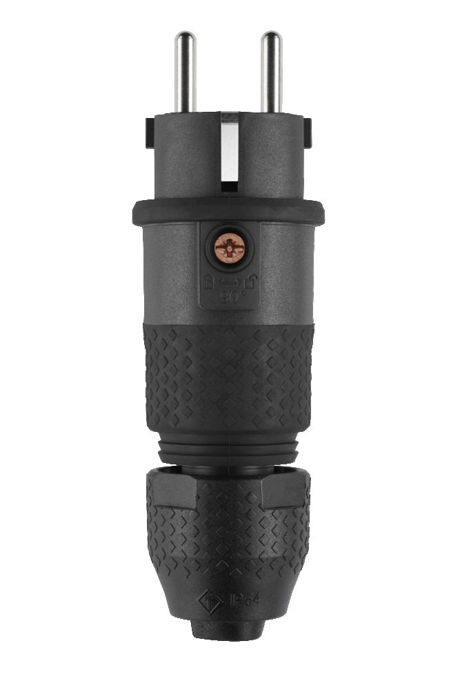ABL Professionelle IP54 Schuko Stecker Schwarz 16A - 100000068