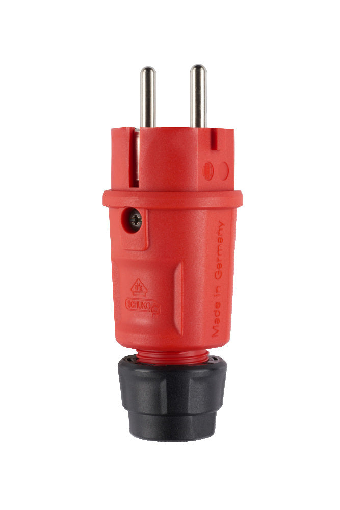 Abl Hightech Ip54 Schuko Roter Stecker Mit Doppelter Erdung - 100000065 [2 Stück]