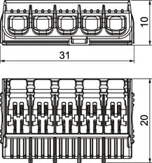 Universeller 5-Draht Hebelanschlussblock 450V 32A - 2054425 [45 Stück]