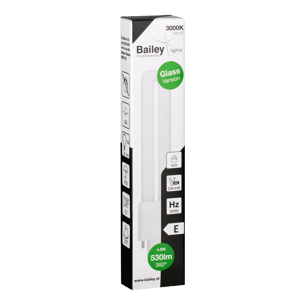 Bailey Led Pl Glas G23 4.5W 530lm Warmweiß Lampe - 146107