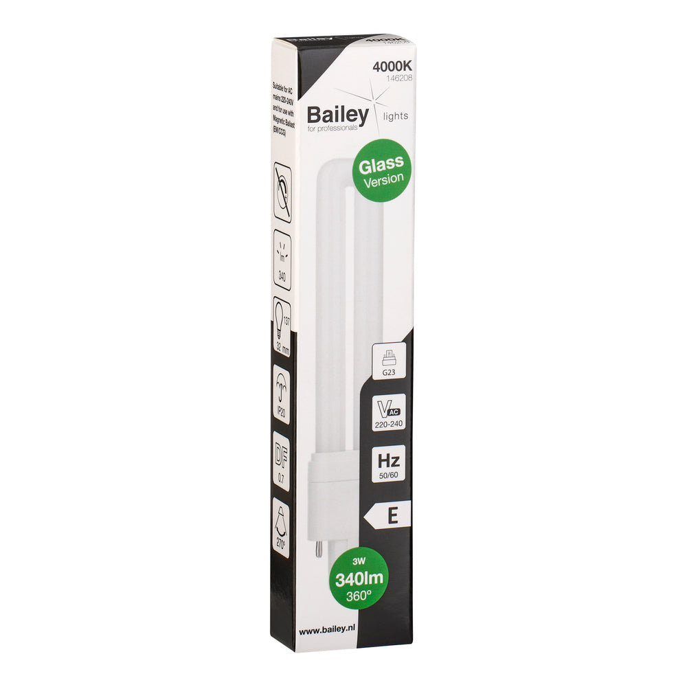 Bailey Led Pl Glas G23 3W 4000K 340Lm Retrofit Lampe - 146208