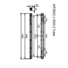 Philips Ledinaire IP65 Wasserdichte LED Röhrengehäuse L1500 - 8710163366050