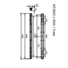 Philips Ledinaire IP65 Wasserdichtes LED Röhrengehäuse L1500 - 8710163366043