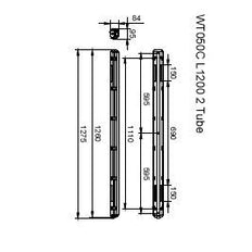 Philips Ledinaire WT050C Wasserdichtes LED-Rohrgehäuse - 8710163366036