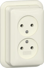 Gira Doppelsteckdose 16A 250V Aufputz Weiß - 479110