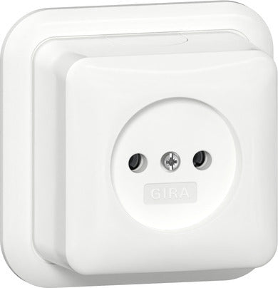 Aufputzsteckdose 2 Polig 16A 250V Weiß - 447011