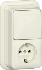 Gira Surface Mount Switch Socket Combo With Pilot Light - 417610