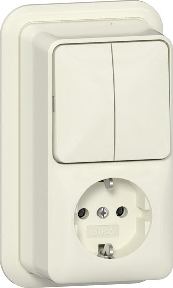 Gira Vertikale Serien-Schalter Mit Schuko-Steckdose 16A 250V - 417510