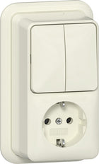 Gira Vertikale Serien-Schalter Mit Schuko-Steckdose 16A 250V - 417510