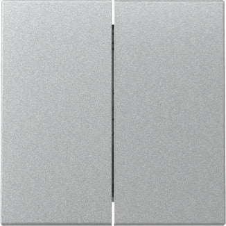 Gira System 55 Doppelwippenschalterplatte Aluminium - 329526