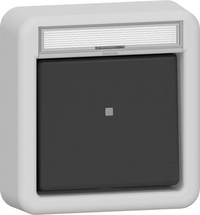Gira IP44 Rocker Button With Signal Contact Grey - 315235