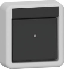 Gira IP44 Zwei-Pole Aufputz Kippschalter Grau - 310235