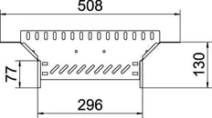 Kabelrinne T Stück Erweiterung 60x300 Verzinkter Stahl - 6042117