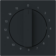 ABB Busch Timer Steuerplatte Mit 15 Min Wählschalter Schwarz - 2CKA001753A9985