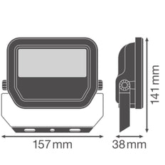 Led Flutlicht 17W 2400LM IP66 3000K Schwarz - 4099854305788
