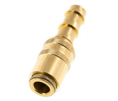 Brass DN 6 Mold Coupling Socket 9.5 mm Hose Pillar Double Shut-Off