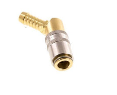 Brass DN 6 Mold Coupling Socket 9 mm Hose Pillar 45-deg
