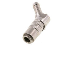 Stainless Steel DN 6 Mold Coupling Socket 9 mm Hose Pillar 45-deg