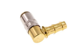 Brass DN 6 Mold Coupling Socket 9.5 mm Hose Pillar 90-deg