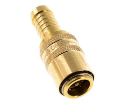 Messing DN 9 Formkupplung Muffe 13 mm Schlauchsäule Doppelabsperrung