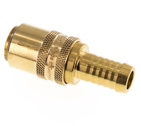 Messing DN 9 Formkupplung Muffe 13 mm Schlauchsäule Doppelabsperrung