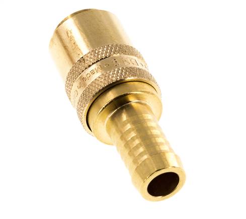 Messing DN 9 Formkupplung Muffe 13 mm Schlauchsäule Doppelabsperrung