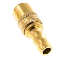 Brass DN 9 Mold Coupling Socket 12.7 mm Hose Pillar Double Shut-Off