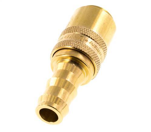 Brass DN 9 Mold Coupling Socket 12.7 mm Hose Pillar Double Shut-Off