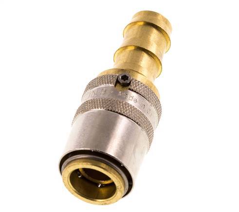 Brass DN 9 Mold Coupling Socket 12.7 mm Hose Pillar Unlocking Protection