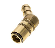 Messing DN 9 Formkupplungsmuffe 12,7 mm Schlauchsäule Doppelabsperrung 45-Grad
