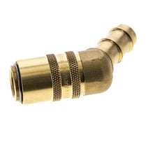 Messing DN 9 Formkupplungsmuffe 12,7 mm Schlauchsäule Doppelabsperrung 45-Grad