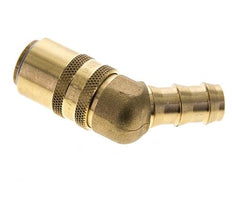 Messing DN 9 Formkupplungsmuffe 12,7 mm Schlauchsäule Doppelabsperrung 45-Grad