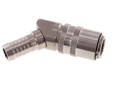 Edelstahl DN 9 Formkupplungsmuffe 13 mm Schlauchsäule 45-deg