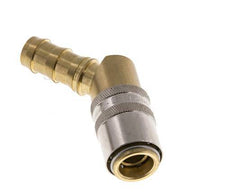 Brass DN 9 Mold Coupling Socket 12.7 mm Hose Pillar Unlocking Protection 45-deg