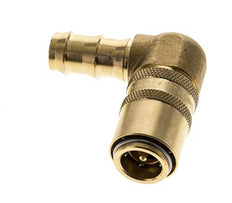 Messing DN 9 Formkupplung Muffe 12,7 mm Schlauchsäule Doppelabsperrung 90-Grad