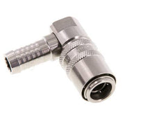 Stainless Steel DN 9 Mold Coupling Socket 13 mm Hose Pillar 90-deg