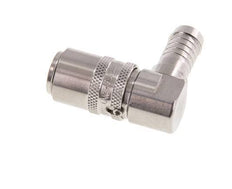 Stainless Steel DN 9 Mold Coupling Socket 13 mm Hose Pillar 90-deg
