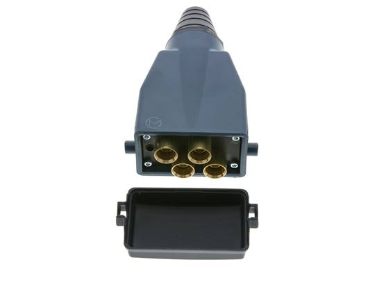 Messing-Multikupplungsstecker 4x8 mm Steckanschlüsse Doppelabsperrung