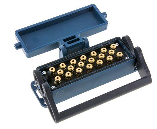 Messing-Multikupplungsmuffe 20x4 mm Steckverbindungen Entriegelungsschutz