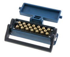 Messing-Multikupplungsmuffe 20x4 mm Steckverbindungen Entriegelungsschutz