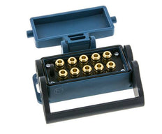 Messing-Multikupplungsmuffe 10x6 mm Steckverbindungen Entriegelungsschutz