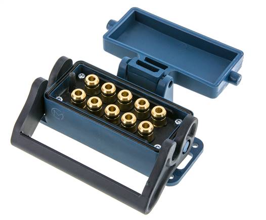 Messing-Multikupplungsmuffe 10x6 mm Steckverbindungen Entriegelungsschutz
